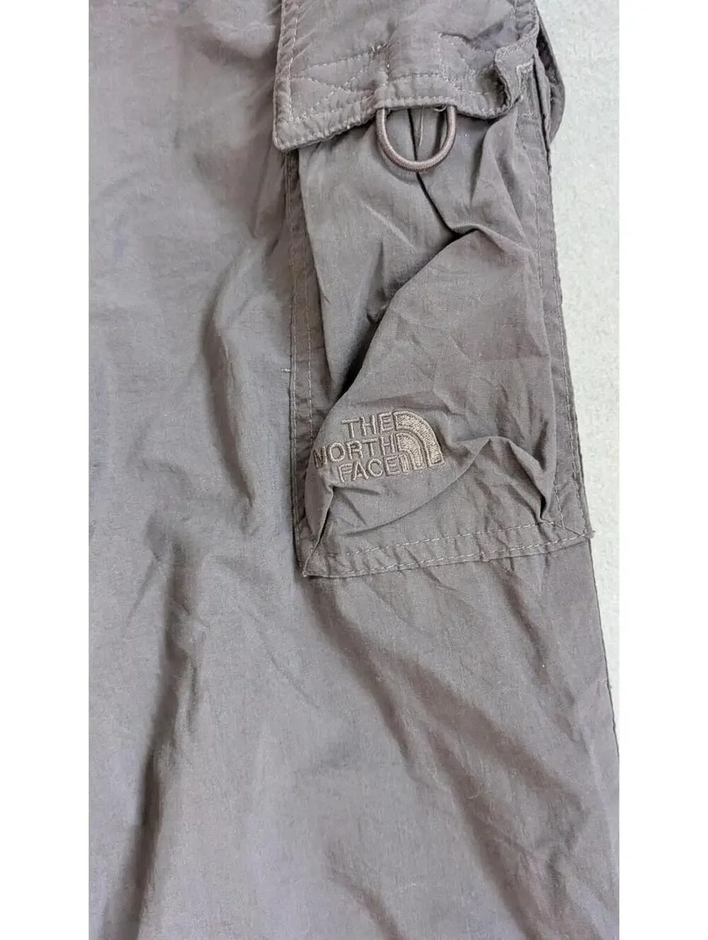 The North Face Pants Mens XL Gray Elastic Waist Cargo Pockets Lightweight Hiking